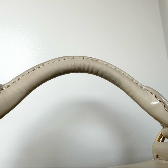 Marc by Marc Jacobs Leather Flap Structured Shoulder Bag in Cream - Picture 10 of 14